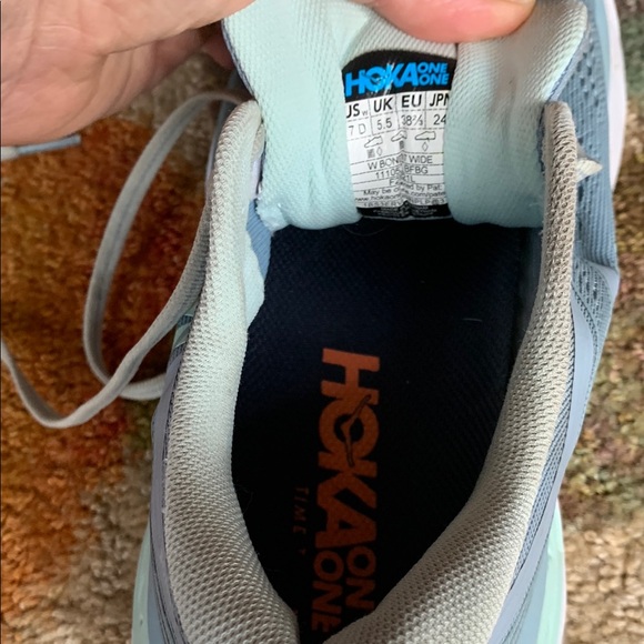 Hoka One One Blue and Orange Athletic Shoes with Streamlined Design - Picture 2 of 4